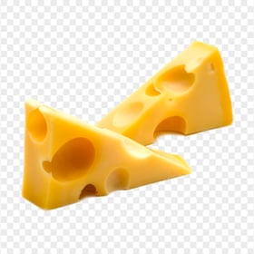 Two Pieces Of Maasdam Cheese PNG