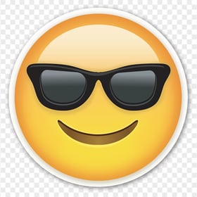 Yellow Emoji Face Smiling Sunglasses Emoticon