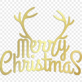 Merry Christmas Yellow Illustration Text Logo
