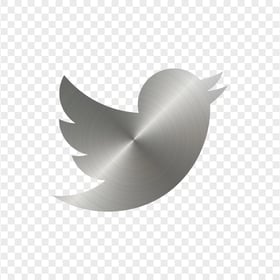 HD Twitter Bird Silver Metal Circles Logo Icon PNG
