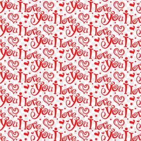 I Love You Word Seamless Pattern Background HD PNG