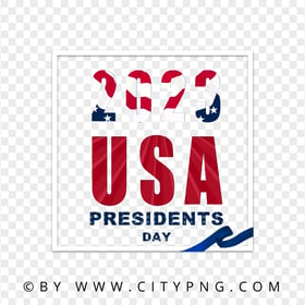 2023 USA Presidents Day Design Image PNG