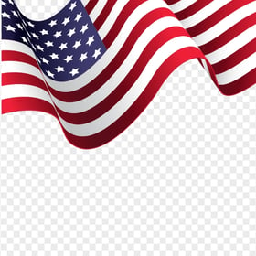HD Waving American Flag Illustration Ribbon Style