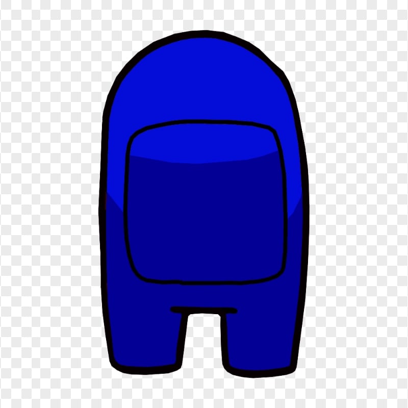 HD Among Us Blue Character Back View PNG