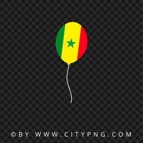 Senegal Flag Balloon PNG Image