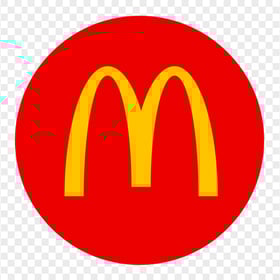 HD McDonalds Red Round Circular Circle Logo Icon PNG Image