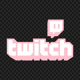 HD Light Pink Twitch Logo Transparent Background PNG