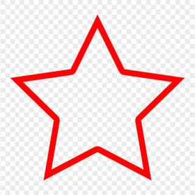 HD Outline Red Star Transparent PNG