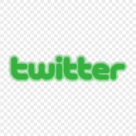 HD Twitter Green Neon Logo PNG
