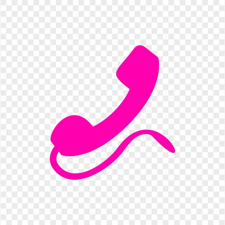 HD Pink Traditional Phone Logo Transparent PNG