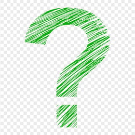 Green Scribble Question Mark Sign FREE PNG
