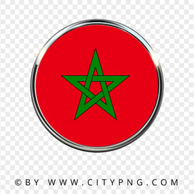 Morocco Round Flag Icon HD PNG