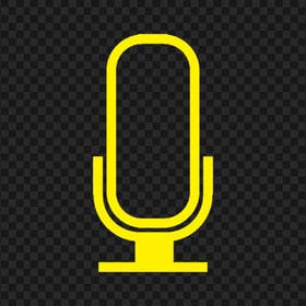 Yellow Microphone Mic Voice Sound Icon Transparent PNG