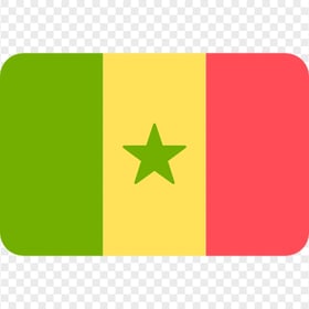 PNG Senegal Flat Flag Icon
