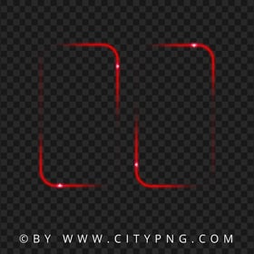 Two Red Double Glowing Neon Frame FREE PNG