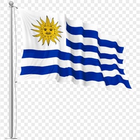 HD Uruguay Illustration Flag Pole PNG