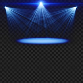 Blue Disco Glow Stage Lights Transparent PNG