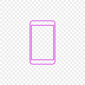 HD Purple Outline Modern Smartphone Icon Transparent PNG