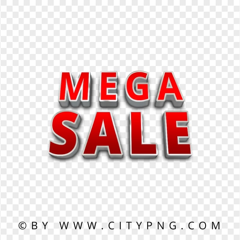 Mega Sale Word Label Logo Sign Transparent PNG