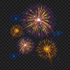 HD Holiday Fireworks Illustration PNG