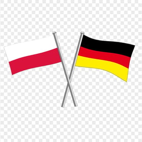 HD Germany And Poland Crossed Flags PNG