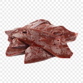 HD Pieces Of Fresh Raw Liver Beef Meat PNG