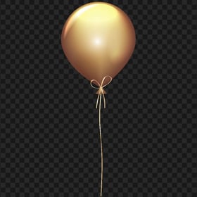 Gold Flying Balloon Image PNG