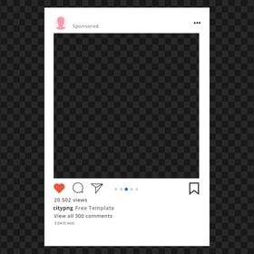 Instagram Post Sponsored Template Without Shadow