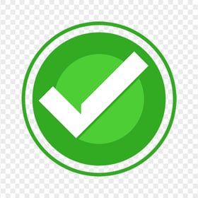 FREE Green Check Mark Round Icon PNG