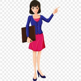 Cartoon Clipart School Female Teacher Image PNG