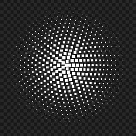 White Circle Contain Dots Pattern Halftone PNG