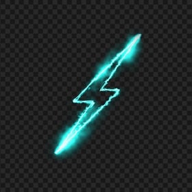 Blue Glowing Lighting Bolt HD PNG