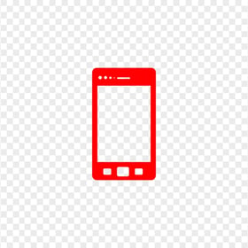 HD Red Mobile Icon Transparent PNG