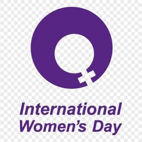 Purple International Women'S Day Sign Logo