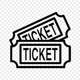 HD Black Outline Ticket Pass Icon Transparent Background