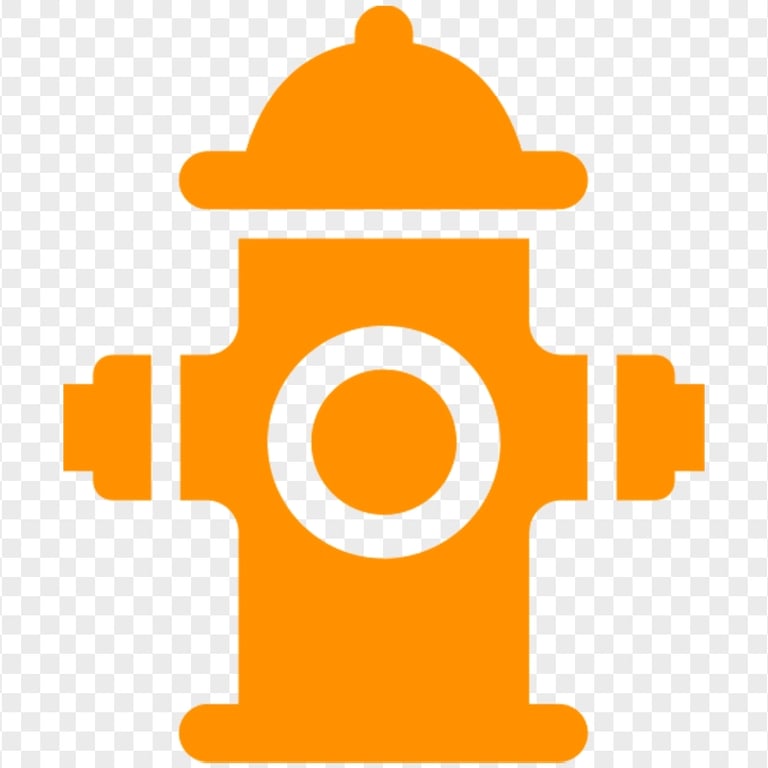Orange Fire Hydrant Icon PNG