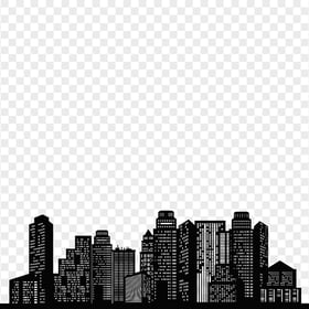 Chicago City Skyline Black Silhouette PNG Image