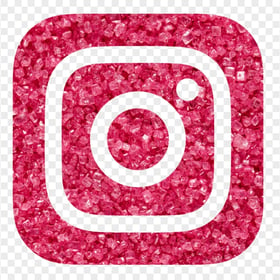 HD Aesthetic Pink Glitter Grains Instagram Logo Icon PNG