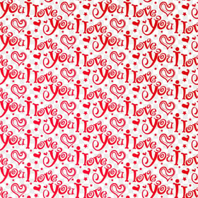 I Love You Words Pattern Background Image PNG