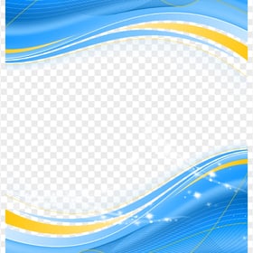 Blue & Yellow Arc Lines Abstract Brochure Cover