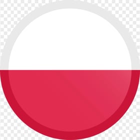 Round Flag Of Poland Icon PNG