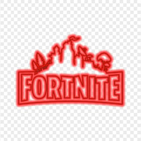 HD Red Neon Fortnite Battle Royale Logo PNG