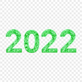 HD 2022 Green Glitter Text PNG