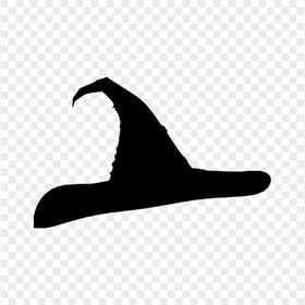 HD Simple Halloween Witch Hat Black Silhouette PNG