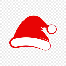 Red Santa Hat Shape Silhouette