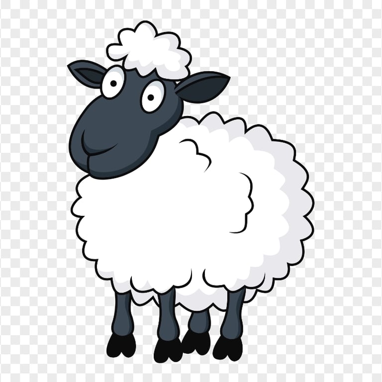 HD Cartoon Sheep Animal Transparent Background