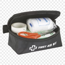 Opened First Aid Kit Medicine Supplies Bandage