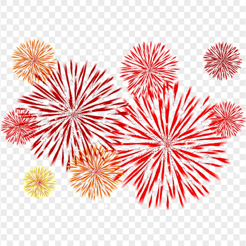 PNG Red Fireworks Explosion Holiday Illustration