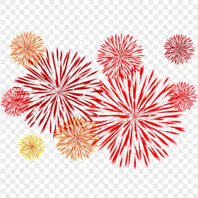PNG Red Fireworks Explosion Holiday Illustration