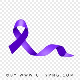 Creative Purple Cancer Ribbon Sign Image PNG